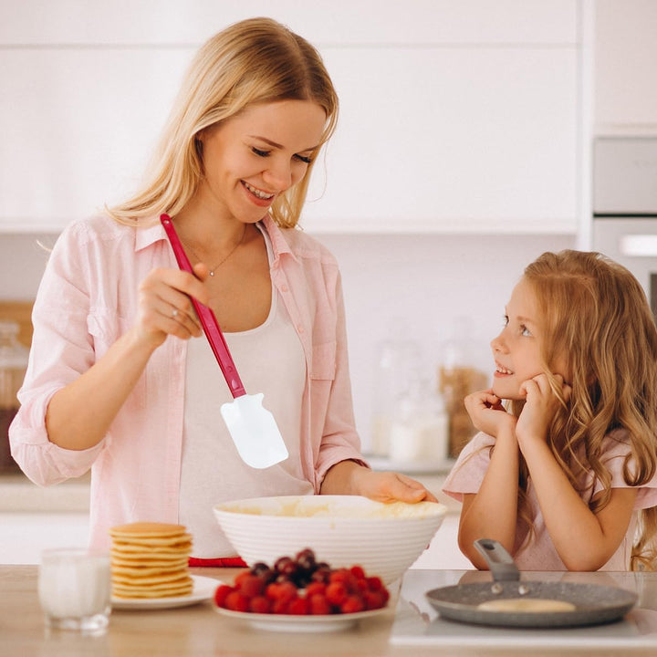 2-Pack 10-Inch Silicone Baking Spatulas with Red Handles - Just Closeouts Canada Inc.