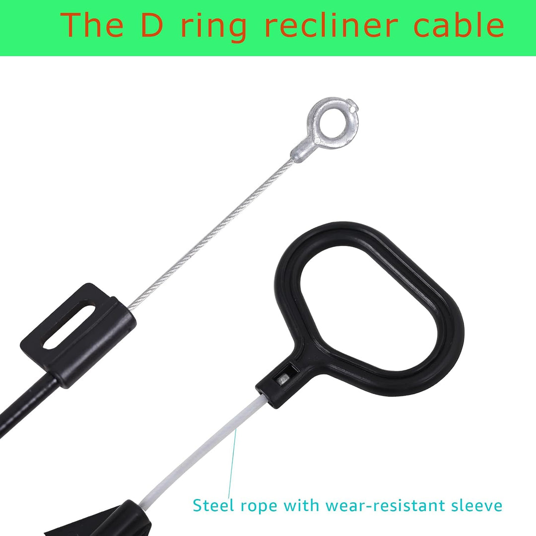 2-Pack 22-Inch D-Ring Recliner Release Cables, Black - Just Closeouts Canada Inc.X004EJT6B3