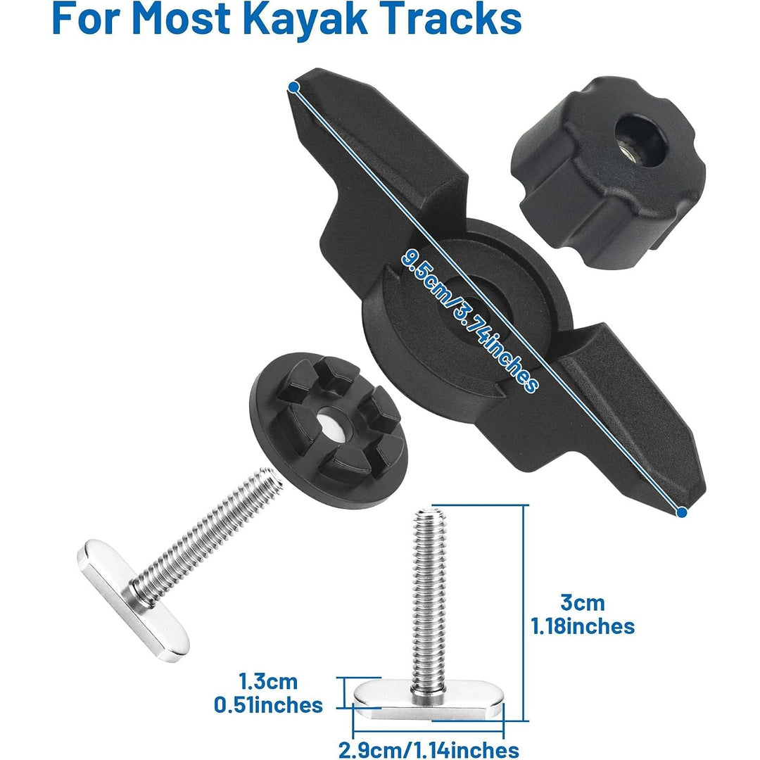 2-Pack Black Kayak Track-Mount Anchor Cleats - Just Closeouts Canada Inc.