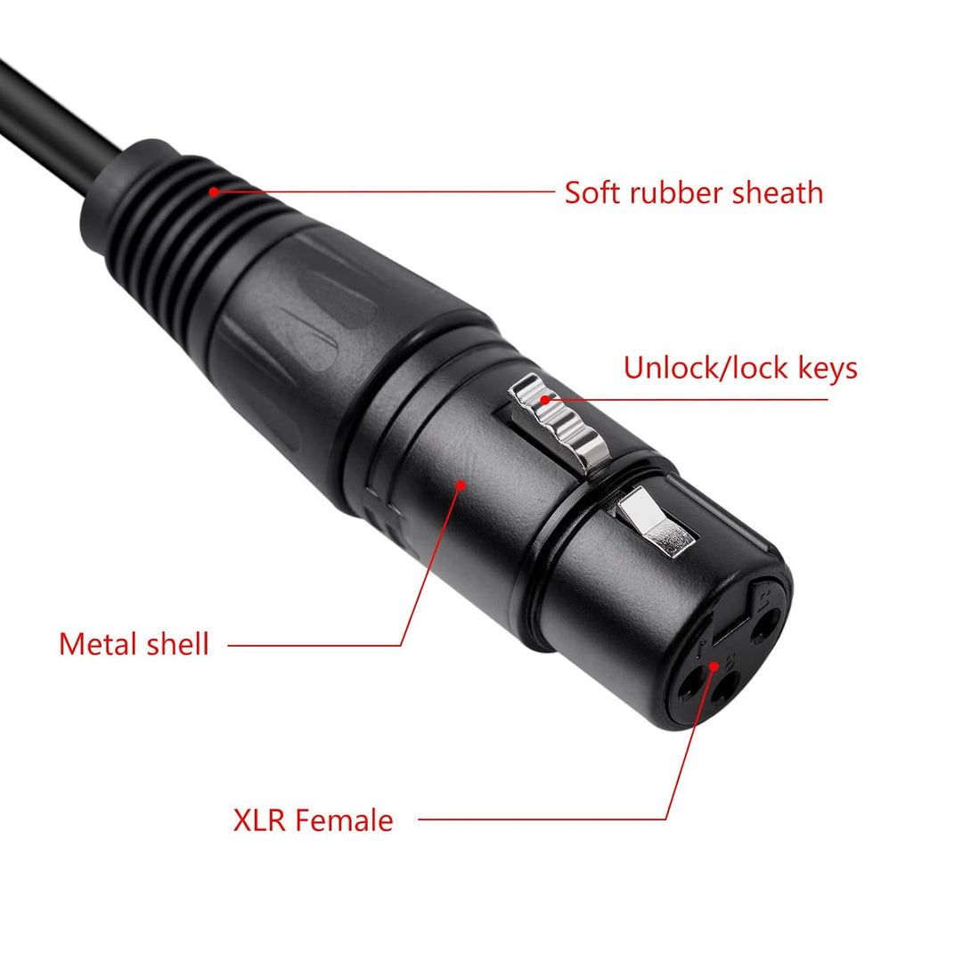 2-Pack Braided XLR Male-to-Female Cables, 1 ft - Just Closeouts Canada Inc.X004PQ7Z5J