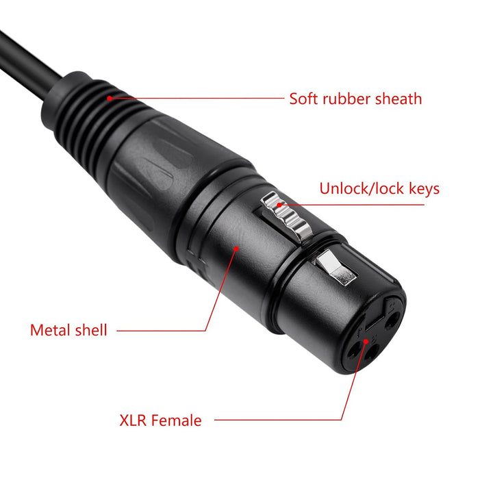 2-Pack Braided XLR Male-to-Female Cables, 1 ft - Just Closeouts Canada Inc.X004PQ7Z5J