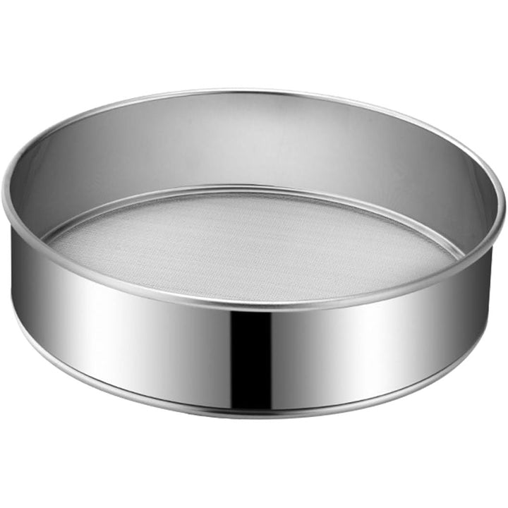 2 Pack Flour Sifter, Stainless Steel Fine Mesh Strainers Flour Sieve,8 Inch 60 Mesh and 10 Inch 40 Mesh for Baking Cake Bread (8"/60 mesh and 10"/40 mesh) - Just Closeouts Canada Inc.