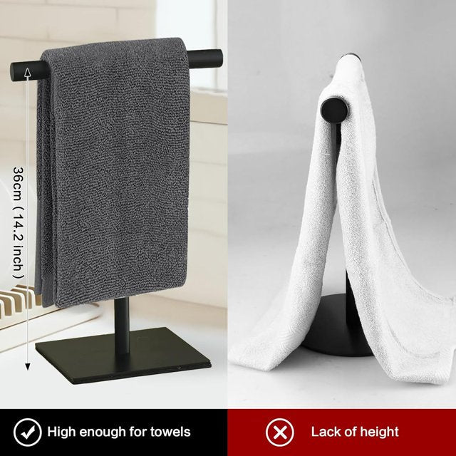 2 Pack Hand Towel Holder Stand, Free Towel Rack Stand Storage for Table, Black Towel Ladder Hanger Bar Drying for Bathroom Kitchen, Porte Serviette De Salle De Bain, Counter Organizer, Bathroom Decor - Just Closeouts Canada Inc.X004EIUR5D
