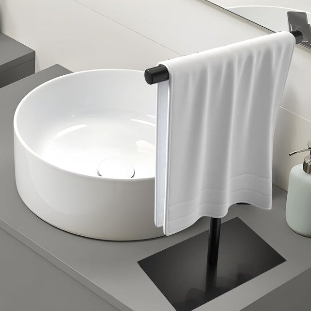 2 Pack Hand Towel Holder Stand, Free Towel Rack Stand Storage for Table, Black Towel Ladder Hanger Bar Drying for Bathroom Kitchen, Porte Serviette De Salle De Bain, Counter Organizer, Bathroom Decor - Just Closeouts Canada Inc.X004EIUR5D