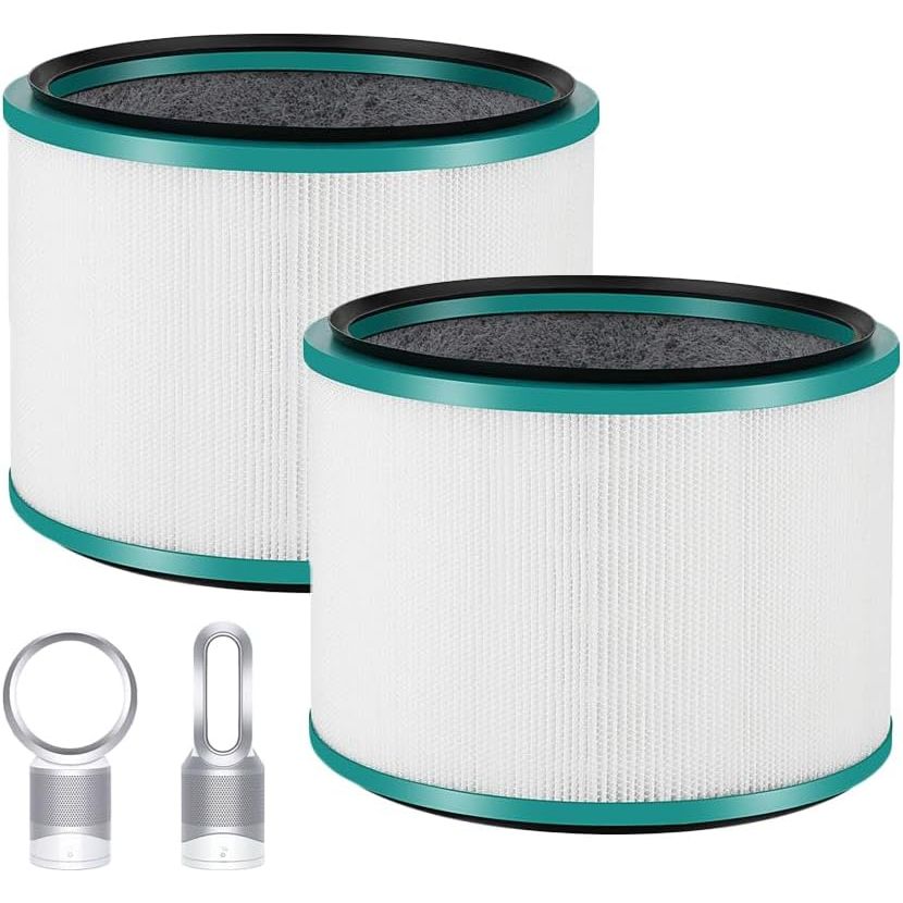 2 Pack HP01 HP02 HEPA Filter Replacement Compatible with Dyson HP01 HP02 DP01 Air Purifier, Premium H13 True HEPA 360° Glass Filter for Dyson Pure Hot Cool Link Desk Purifier, Replaces Part 968125 - 03 - Just Closeouts Canada Inc.