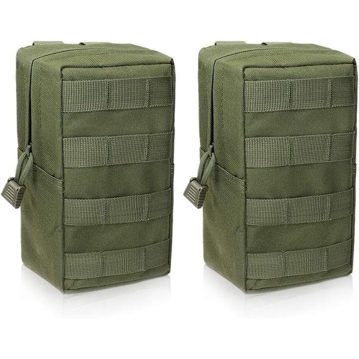2-Pack Large MOLLE Utility Pouches – Army Green, 8-Inch - Just Closeouts Canada Inc.