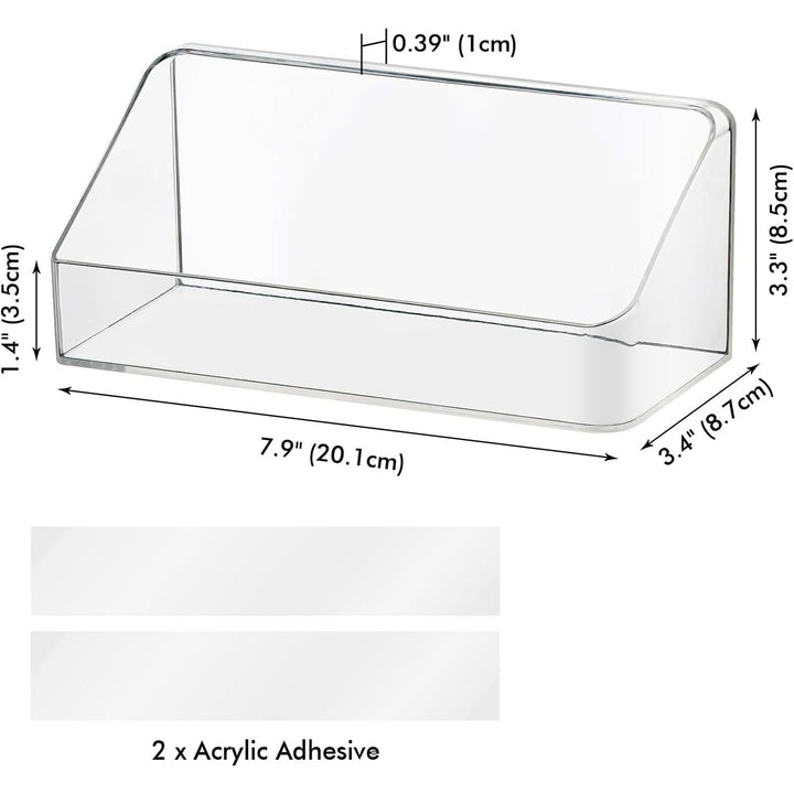 2 Pack Medicine Cabinet Shelves Organizer, Wall Mounted Storage Organizer, Clear Storage Box for RV Bathroom, Bedroom, Mirror Cabinets (Transparent) - Just Closeouts Canada Inc.X00467873V