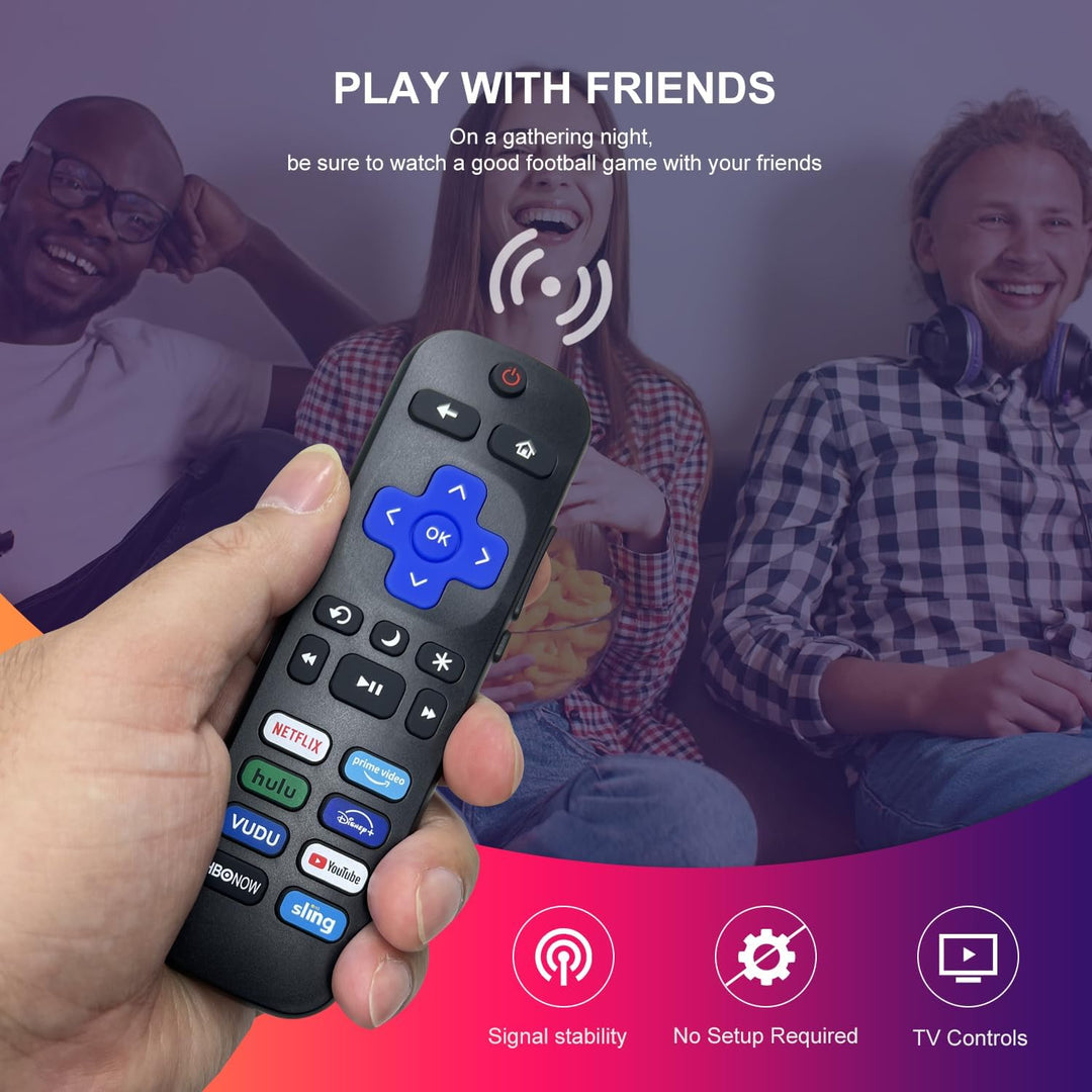 2 - Pack Replacement Remote for All Roku TV with TCL TV/Hisense TV/Onn/Sharp/Element/Philips/Insignia/Jvc/RCA Smart Roku TVs (Not for Stick and Box - Just Closeouts Canada Inc.X004AEHSJ9