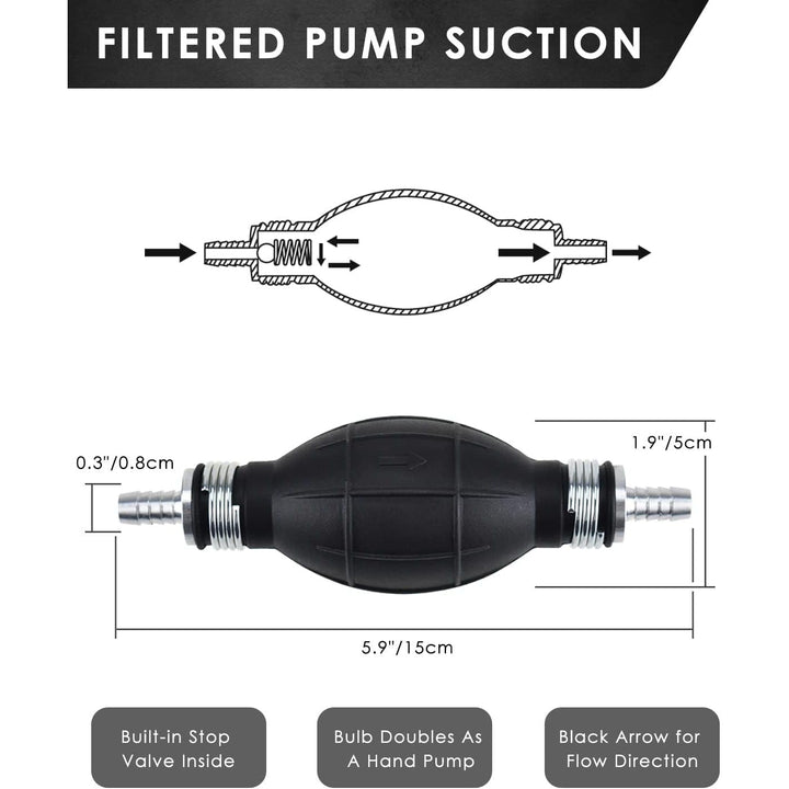 2 Pack Siphon Hose, Gasoline Siphon Pump Portable Widely Use Hand Fuel Pump Water Transfer Pump with PVC Hose - Just Closeouts Canada Inc.X004KJTS2J