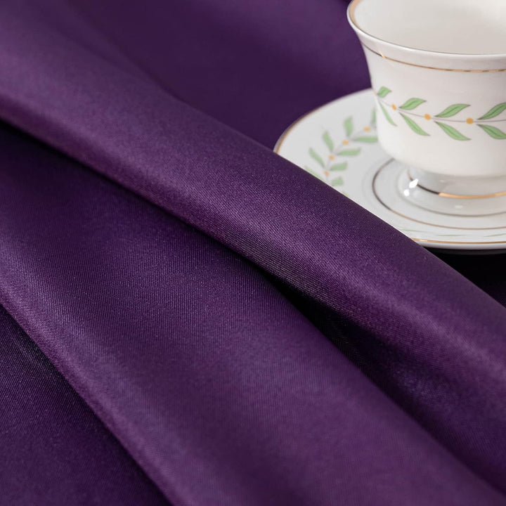 2 Pack Table Cloths Rectangular Table Cloth Machine Washable Polyester Table Cover for Dining Buffet Parties Picnic Events Weddings, 60x102 Inch, Purple - Just Closeouts Canada Inc.