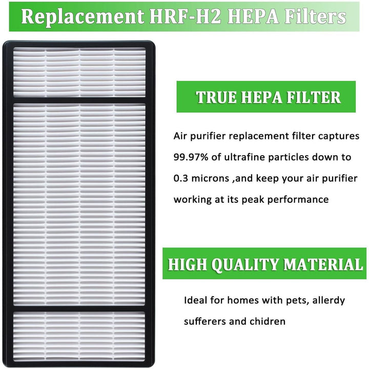 2 Pack True HEPA Replacement Filter H Compatible with Honeywell Filter HRF-H1 HRF-H2, Compatible with Honeywell Air Purifiers HPA050, HPA060, HPA150, HPA160, HHT055, HHT155 Series - Just Closeouts Canada Inc.