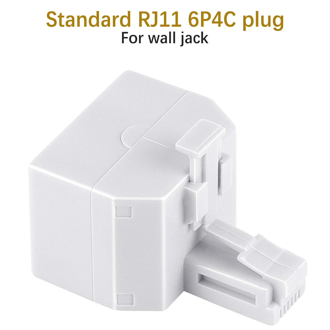 2-Pack White RJ11 6P4C Duplex Phone Jack Splitters - Just Closeouts Canada Inc.