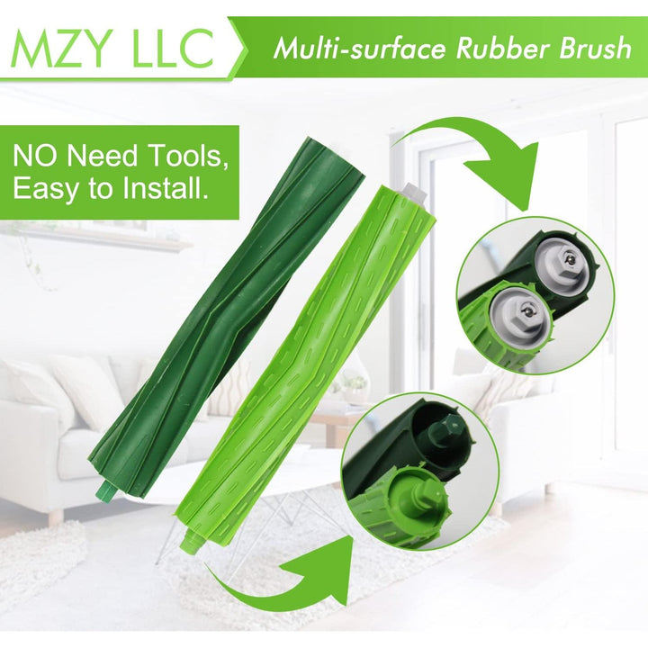 2 Pairs of Rubber Roller Brushes for S9 and S9+ Robot Vacuums - Just Closeouts Canada Inc.