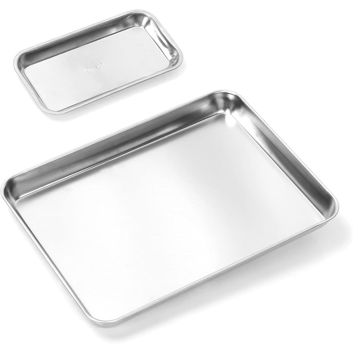 2-Piece 304 Stainless Steel Rectangular Tray Set - Just Closeouts Canada Inc.X003ASI9E9