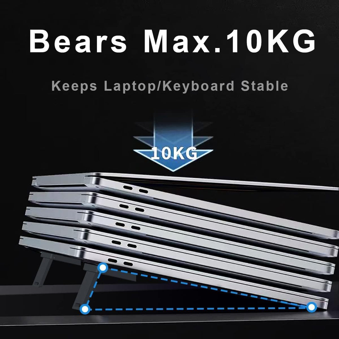 2-Piece Black Foldable Mini Laptop Stands - Just Closeouts Canada Inc.
