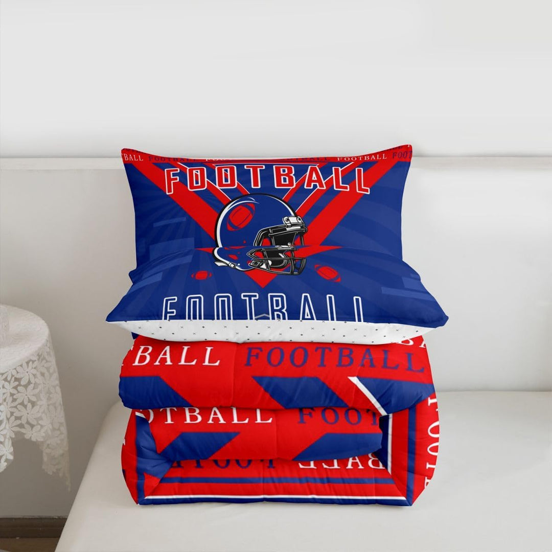 2-Piece Football Comforter Set - Red & Blue, Twin - Just Closeouts Canada Inc.X004LXVTUD