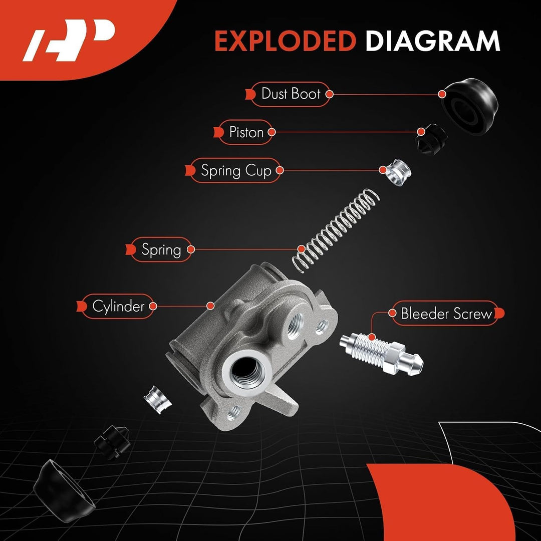 2-Piece Rear Drum Brake Wheel Cylinder Set for Select Toyota Models - Just Closeouts Canada Inc.