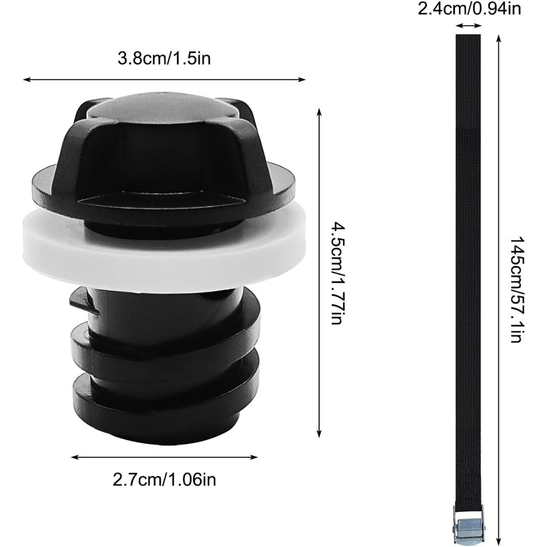 2-Piece Replacement Cooler Drain Plug Set with Tether Straps - Just Closeouts Canada Inc.