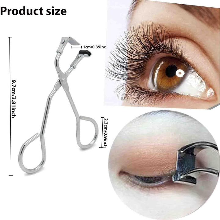 2 Silver Stainless Steel Mini Eyelash Curlers - Just Closeouts Canada Inc.X004LZ4JK3