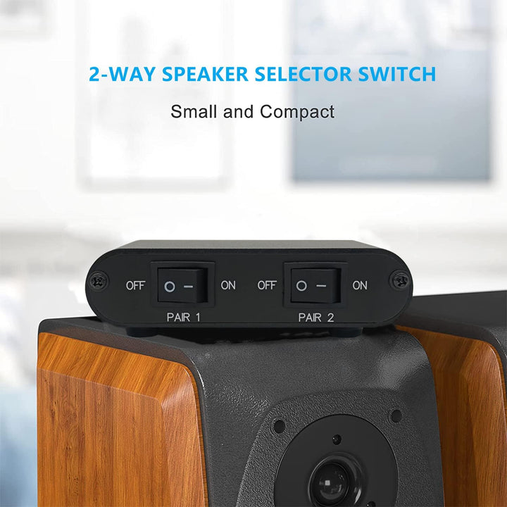 2 - Way Audio Stereo Speaker selector Switcher Box, Combiner Multi Zone A B Speaker Switch Distribution Controller Box - P21 - Just Closeouts Canada Inc.