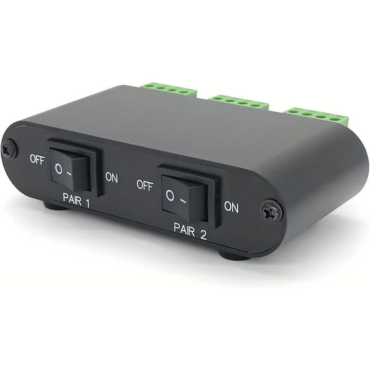 2 - Way Audio Stereo Speaker selector Switcher Box, Combiner Multi Zone A B Speaker Switch Distribution Controller Box - P21 - Just Closeouts Canada Inc.