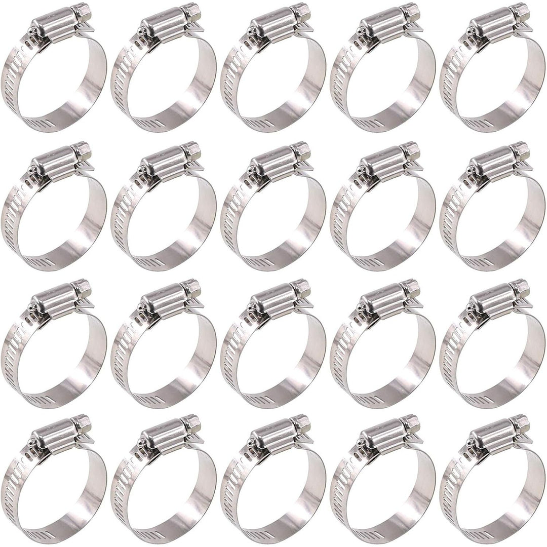 20-Pack 304 Stainless Steel Hose Clamps, 21–44 mm - Just Closeouts Canada Inc.X001X5Z377