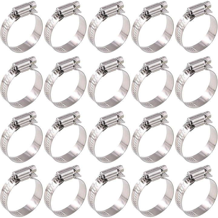 20-Pack 304 Stainless Steel Hose Clamps, 21–44 mm - Just Closeouts Canada Inc.X001X5Z377