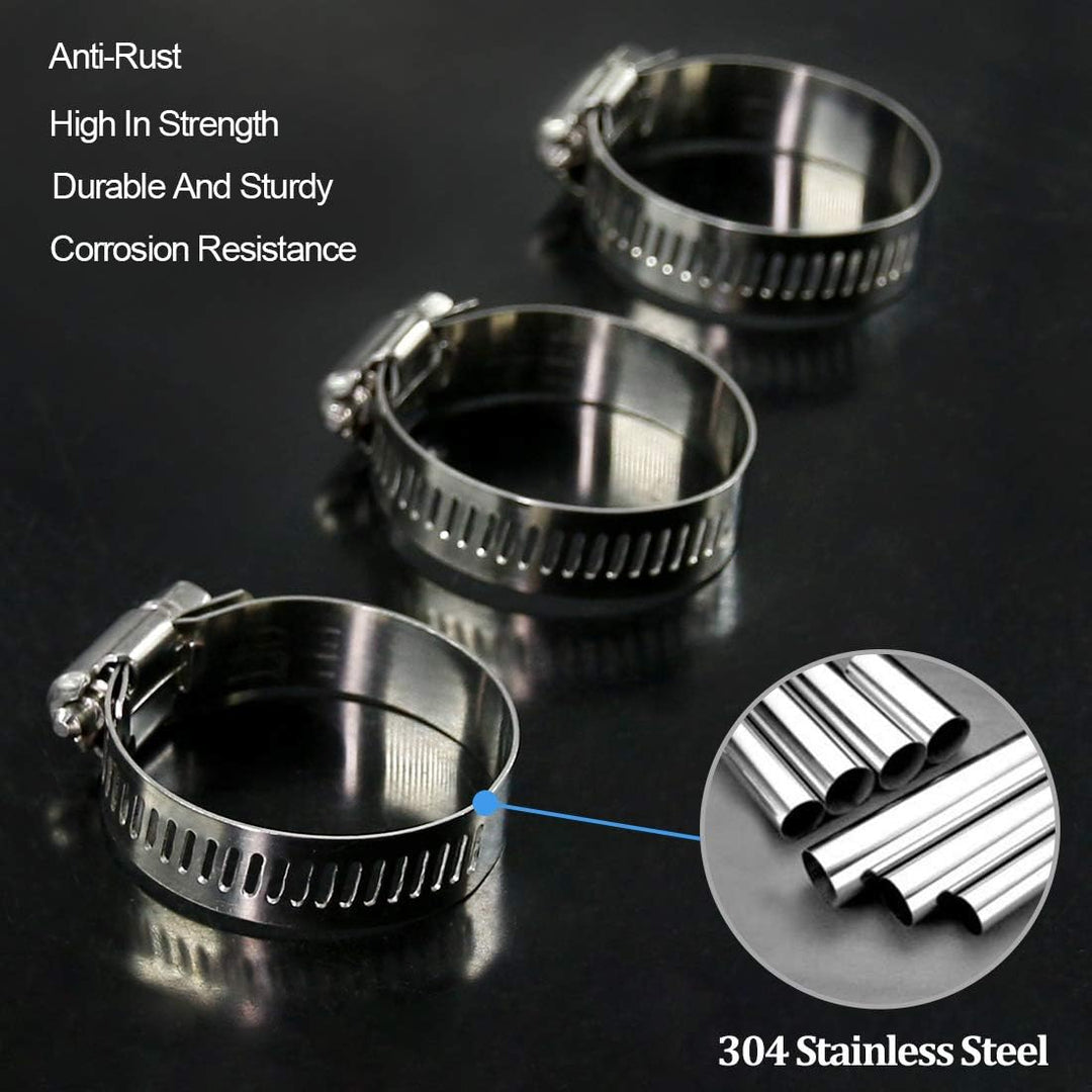 20-Pack 304 Stainless Steel Hose Clamps, 21–44 mm - Just Closeouts Canada Inc.X001X5Z377