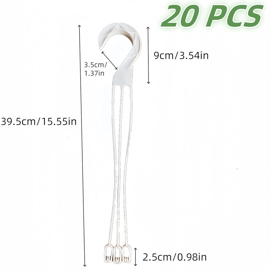 20 Pack Hanging Basket Hangers Hook, 39.5 cm Plastic Hanging Basket Chain, Garden Plant Hangers, Flower Plant Pot Hanger, for Plastic Flowerpot (White) - Just Closeouts Canada Inc.