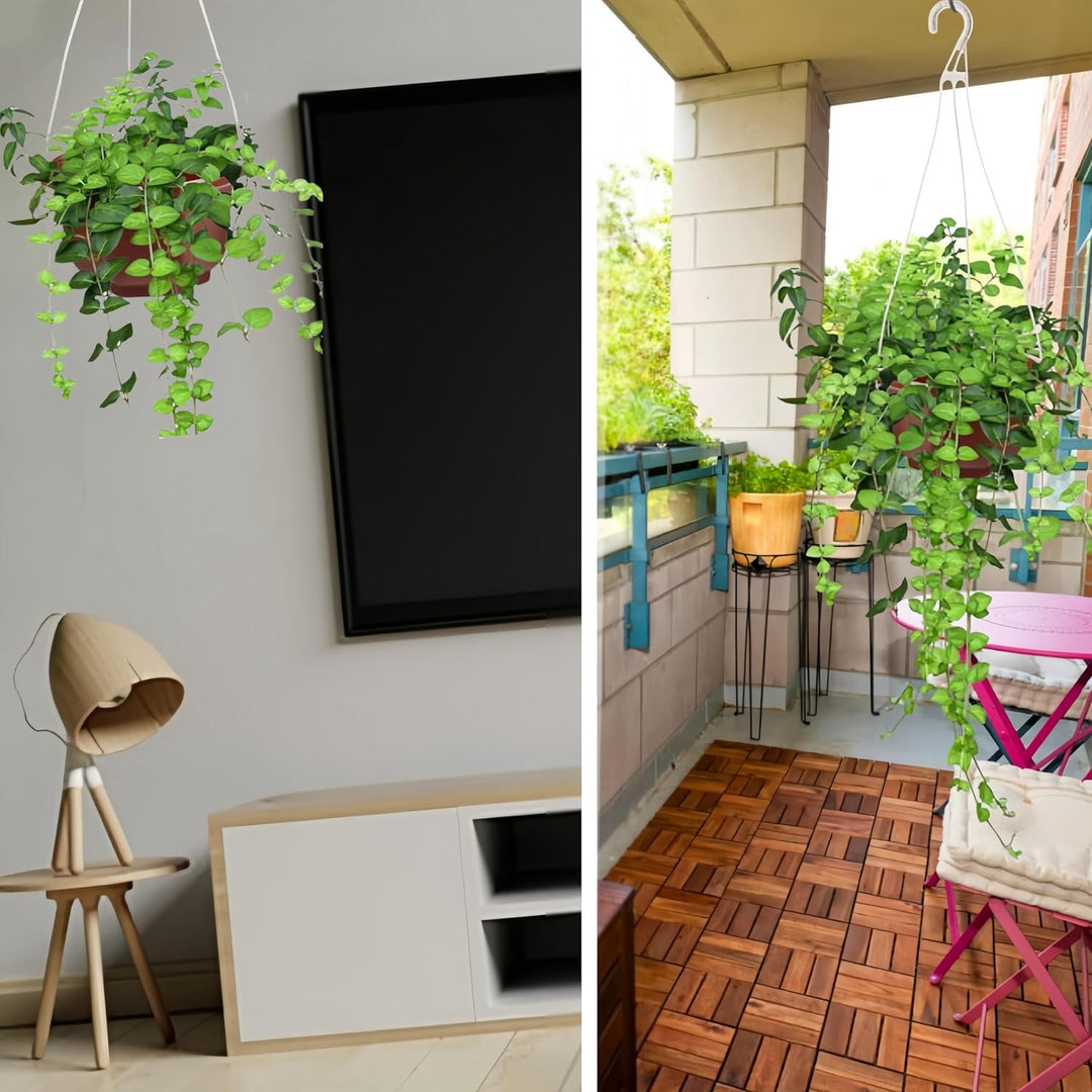 20 Pack Hanging Basket Hangers Hook, 39.5 cm Plastic Hanging Basket Chain, Garden Plant Hangers, Flower Plant Pot Hanger, for Plastic Flowerpot (White) - Just Closeouts Canada Inc.