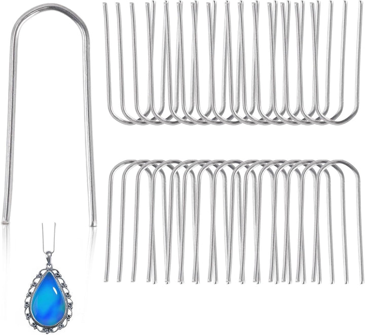 200 nichrome U-shaped hooks for glass and ceramic crafts