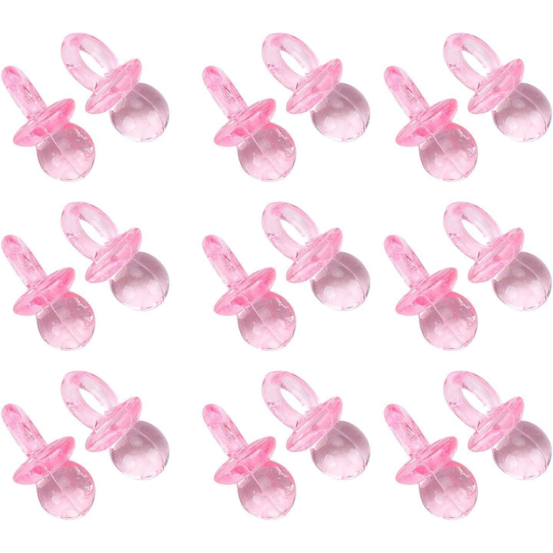 200 Pink Mini Acrylic Pacifier Charms for Baby Shower Games - Just Closeouts Canada Inc.X0038X3HPH