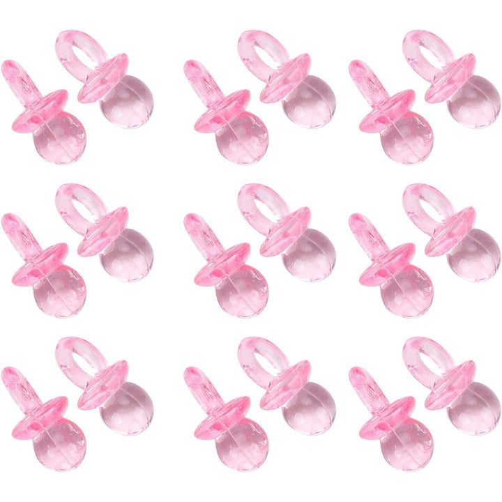 200 Pink Mini Acrylic Pacifier Charms for Baby Shower Games - Just Closeouts Canada Inc.X0038X3HPH