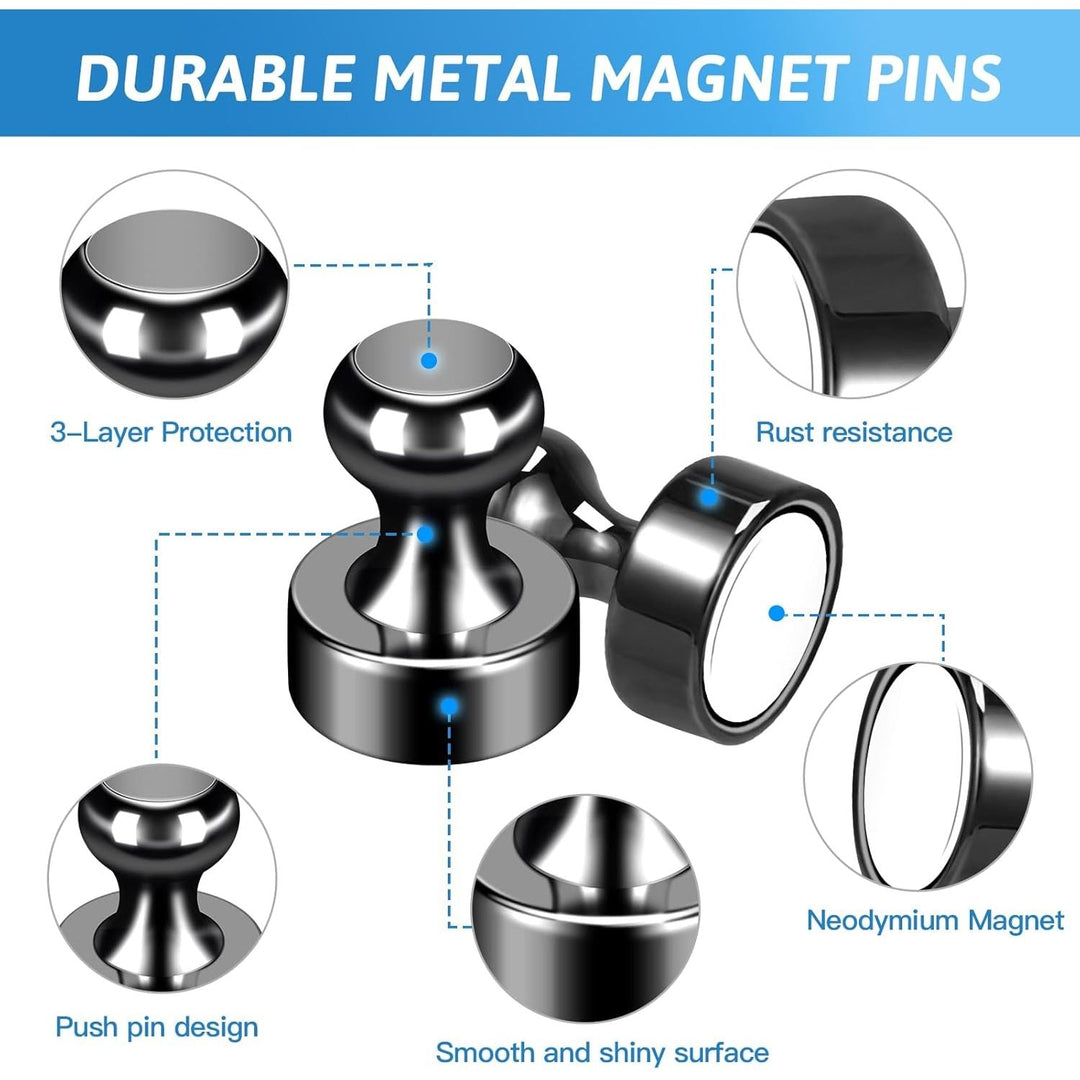 20Pack Strong Magnets for Refrigerator Neodymium Fridge Magnets Adult Magnets for Dry Erase Board Lockers Whiteboard Kitchen Home Office Classroom Black - Just Closeouts Canada Inc.X0035TA5OF