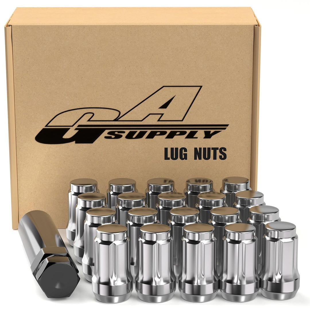 20pcs Black 12x1.5 Lug Nuts, Closed End Acorn Spline Tuner Lug Nuts 1.38" Tall Conical/Cone Seat for Aftermarket Wheels, Pack of 20+1 Socket Key - Just Closeouts Canada Inc.B08KXW3PG7