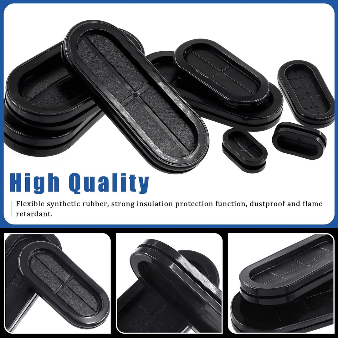 21-Piece Oval Rubber Grommet Kit with Knife, 6 Sizes - Just Closeouts Canada Inc.X003A1UVCT