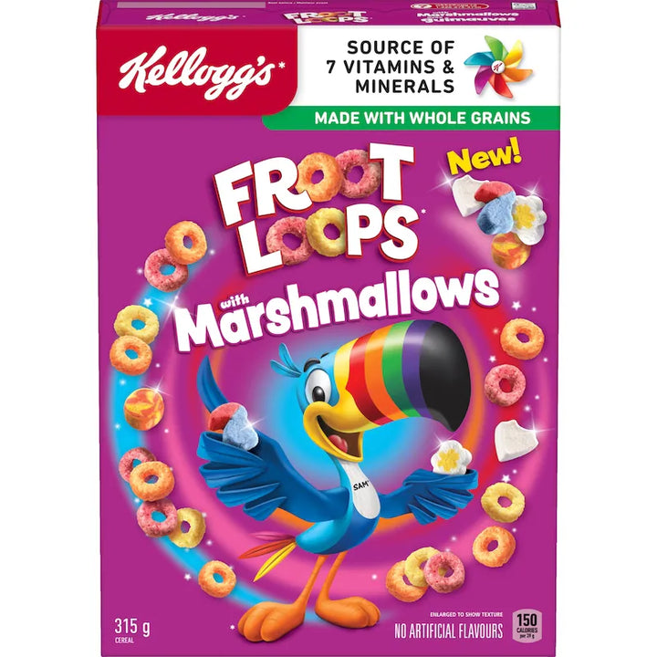 Kelloggs Froot Loops Fruit Loops Cereal With Marshmallows, 315g