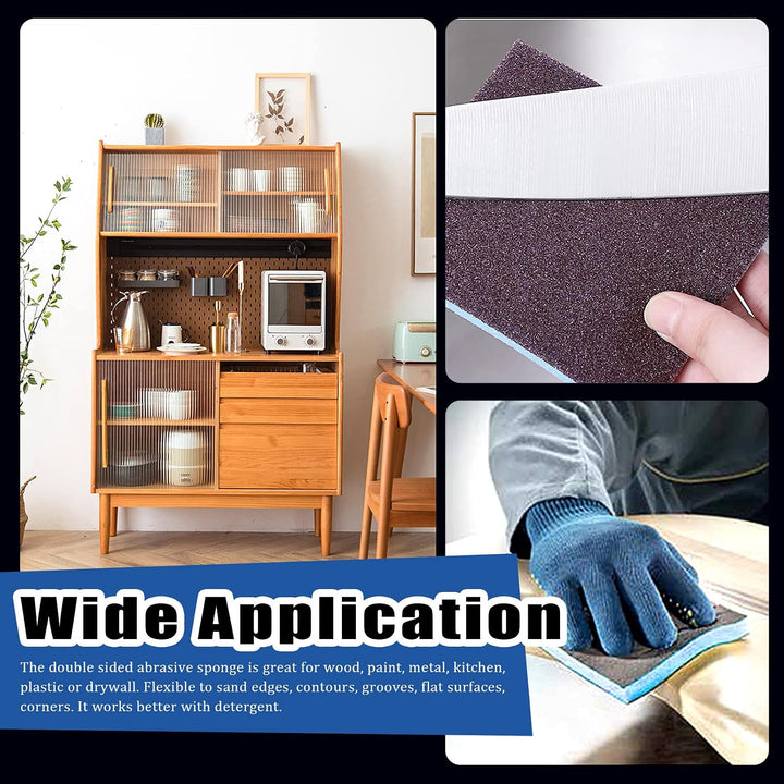 21Pcs 180 Grit Sanding Sponge Kit Include 20Pcs 120 x 100 x 12mm Reusable and Washable Sanding Blocks with 1Pc Paint Brush for Wood, Metal, Paint and Drywall - Just Closeouts Canada Inc.X003A9P4BT