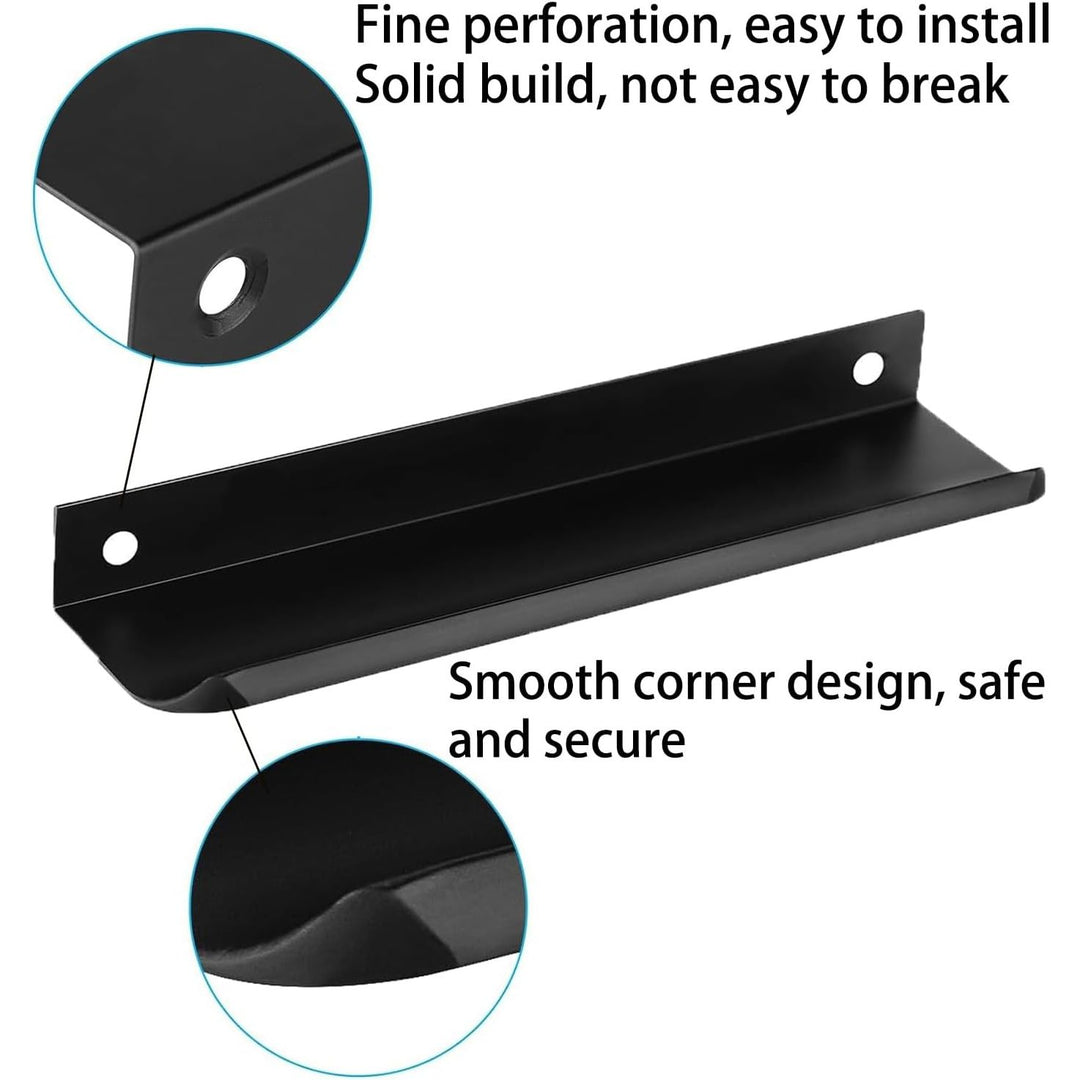 22-Piece Black Concealed Cabinet Edge Pulls, 4.7 in - Just Closeouts Canada Inc.X004MOC9Z5