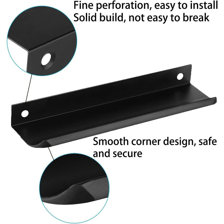 22-Piece Black Concealed Cabinet Edge Pulls, 4.7 in - Just Closeouts Canada Inc.X004MOC9Z5
