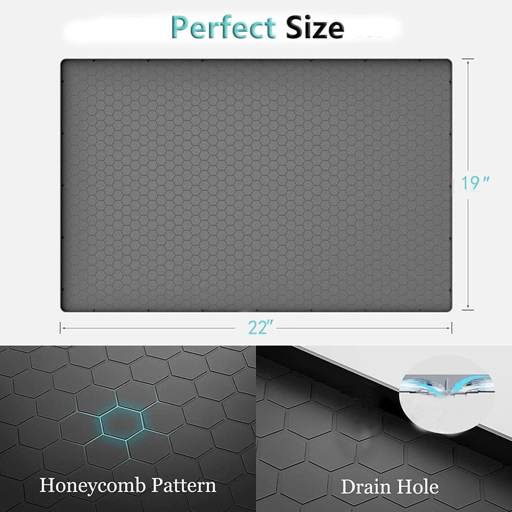 22 x 19 Inch Black Silicone Under-Sink Cabinet Mat - Just Closeouts Canada Inc.X0041IPMDN