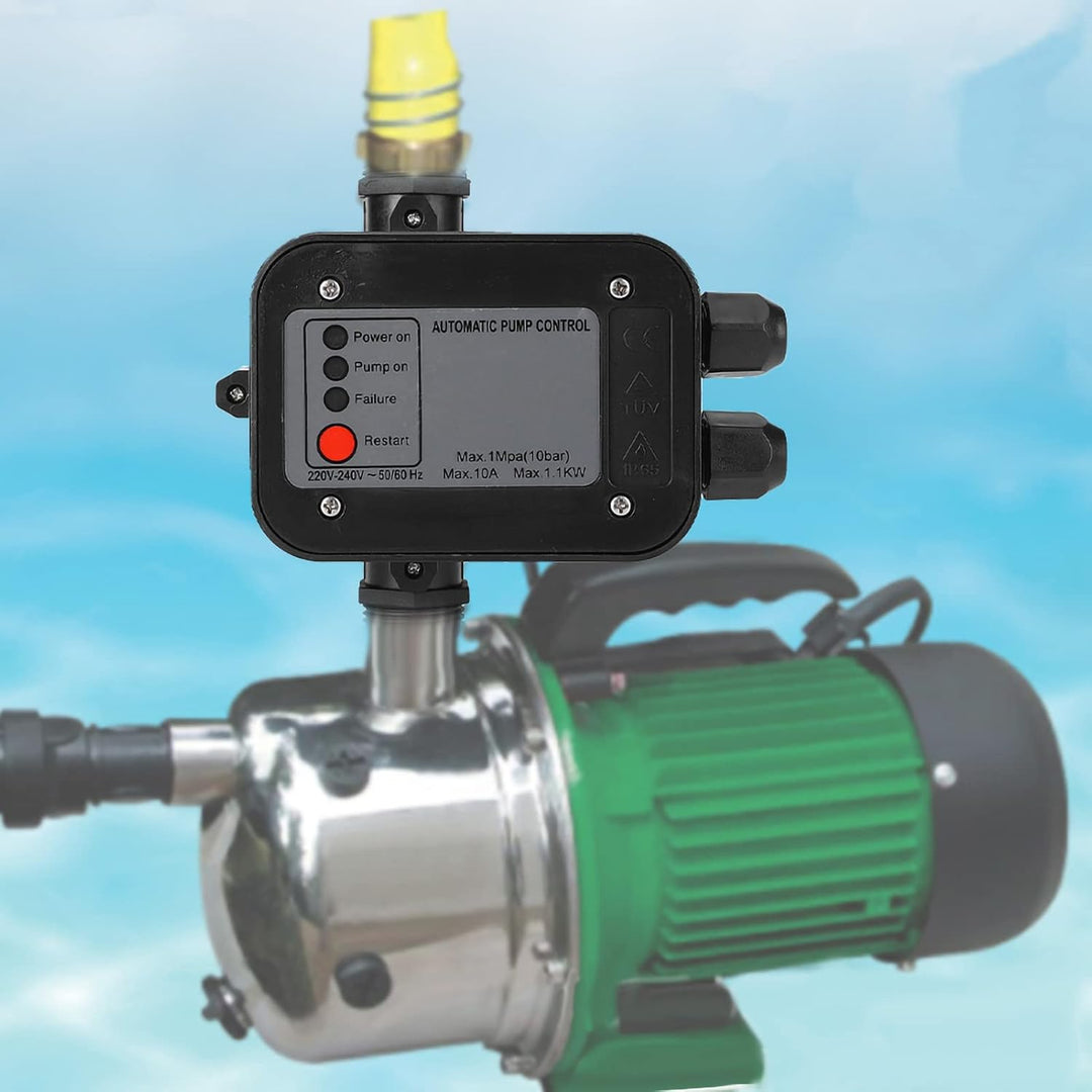 220V Electronic Water Pressure Controller Adjustable Automatic Pressure Switch for Self-Priming Pump - Just Closeouts Canada Inc.X004UEPLON