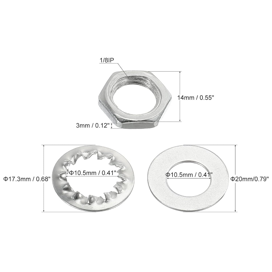240-Piece Zinc-Coated Lamp Lock Nut and Washer Kit, 1/8 IP - Just Closeouts Canada Inc.