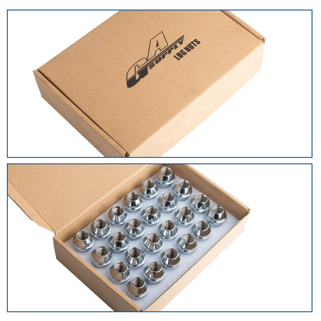 24pcs 14x1.5 Lug Nuts Chrome, 1.8 Inch 45mm Length, 7/8" 22mm Hex, OEM Factory Style M14x1.5 Wheel Lug Nuts, Closed End Large Acorn Seat - Just Closeouts Canada Inc.X0043L7K3D