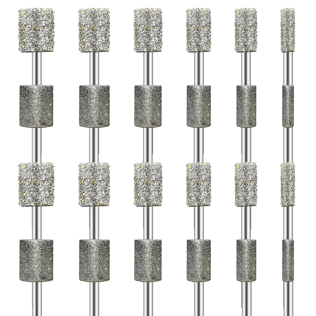 24pcs Diamond Drill Grinding Bit Compatible with Dremel Diamond File Sanding Set Stone Carving Rotary Tools Polishing Kits Glass Drill Bit 1/8" Shank Accessories for Wood Glass Ceramics Carving - Just Closeouts Canada Inc.X004P3W20Z