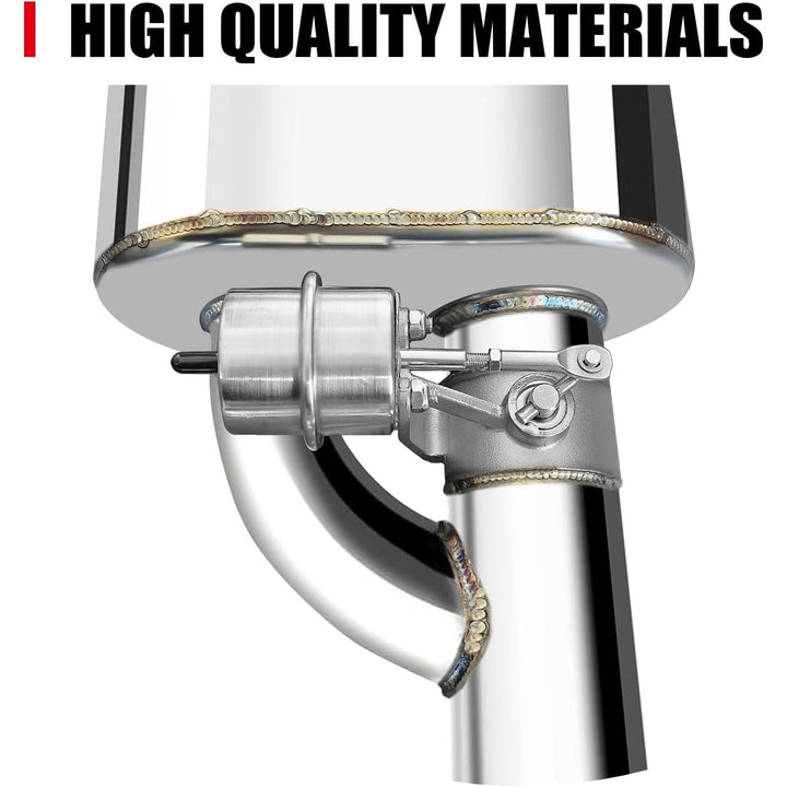2.5 Inch Valvetronic Exhaust Cutout with Muffler Cat Back Exhaust System Valve Kit - Just Closeouts Canada Inc.