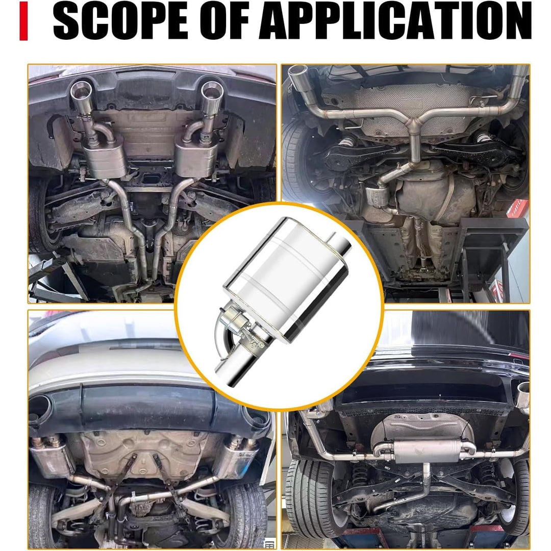 2.5 Inch Valvetronic Exhaust Cutout with Muffler Cat Back Exhaust System Valve Kit - Just Closeouts Canada Inc.