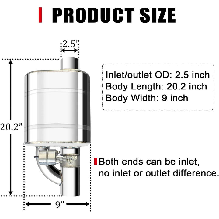 2.5 Inch Valvetronic Exhaust Cutout with Muffler Cat Back Exhaust System Valve Kit (2pcs) - Just Closeouts Canada Inc.