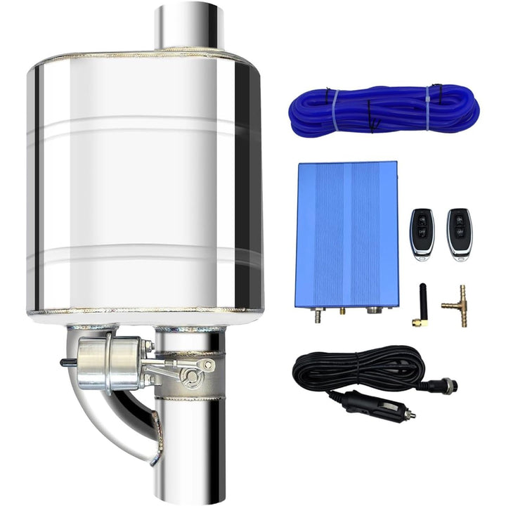 2.5 Inch Valvetronic Exhaust Cutout with Muffler Cat Back Exhaust System Valve Kit - Just Closeouts Canada Inc.