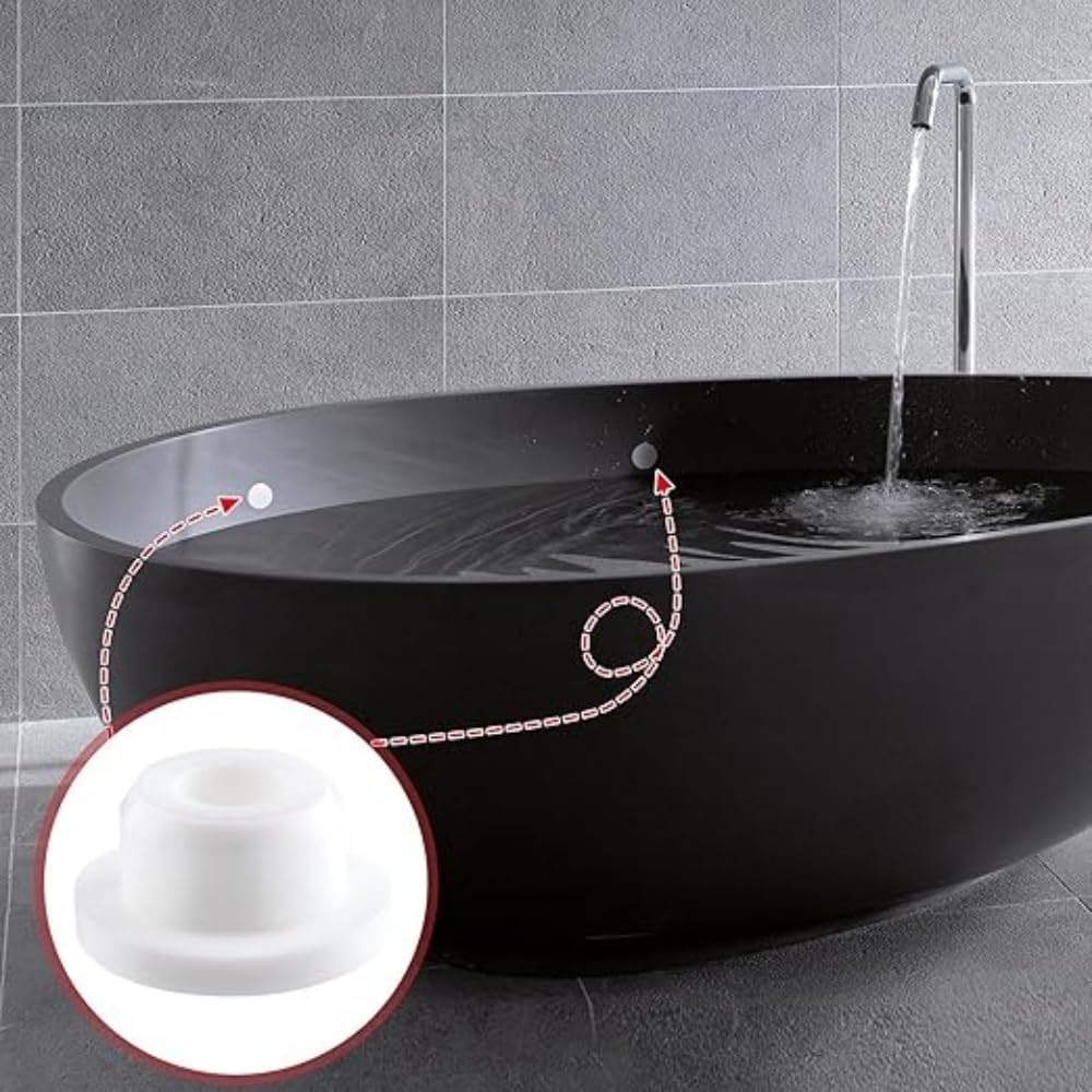 26-Piece White Silicone Bathtub Jet Cover Assortment, 5 Sizes - Just Closeouts Canada Inc.